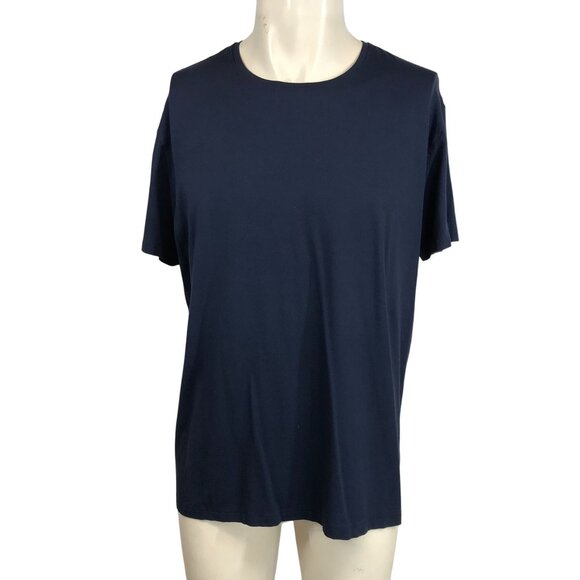 DEREK ROSE - MEN'S XXL - NAVY SHORT SLEEVE CREW NECK MODAL BLEND T-SHIRT - Picture 1 of 9